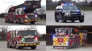 Rosemont IL Public Safety Fire Battalion 56, *NEW* Tower 56, & Engine 56 Responding