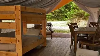 Oceanside Beachfront RV Resort: Safari Tent Tour