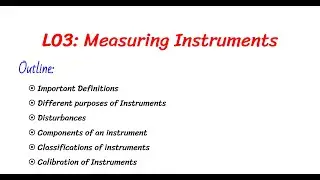 Instrumentation & Measurements Lec 03 [ in Arabic ]