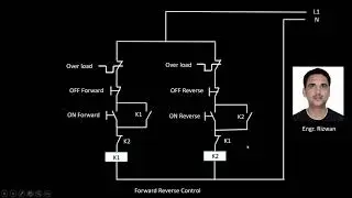 Forward Reverse starters control wiring explanation in Urdu Hindi 4 DAE B.tech electrical