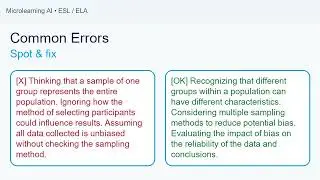 Understanding error and bias