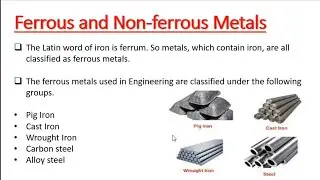 What is Ferrous and Non Ferrous metal. Types of metals (Metal technology).