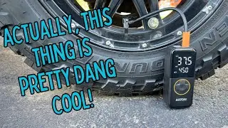 AstroAI L4 Tire Inflator Portable Air Compressor Review | up to 150psi | Great for balls & bikes!
