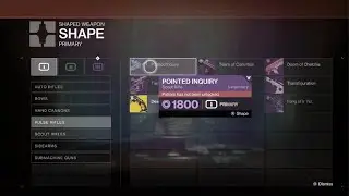 Destiny 2 weapon craft glitch (PS5)