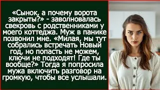 «Сынок, а почему ворота закрыты?» - заволновалась свекровь с родственниками у моего коттеджа.