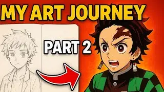 “My Biggest Art Glow Up 🔥 Art Journey Part 2|kidoart1