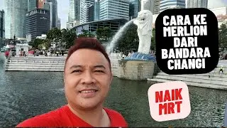 jadi tau caranya pergi ke patung merlion park dari changi , naik MRT ke merlion park