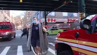 FDNY fights a FIRE in Elmhurst Queens FDNY continues to be NYC's BRAVEST even during the CORONAVIRUS