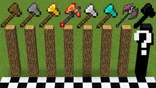 which axe is faster in minecraft experiment ?