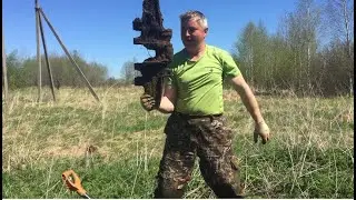 Уехали с копа, потому что стало некуда грузить металл. Нива еле выехала с поля из-за перегруза.