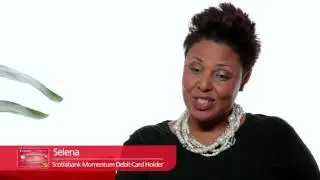 Selena gets cash back on her everyday purchases with her Scotiabank Momentum Debit Card