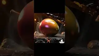 Cutting a Glowing Lava Fruit with a Fantasy Blade 🔥🍑 #shorts #aiart #asmrshorts
