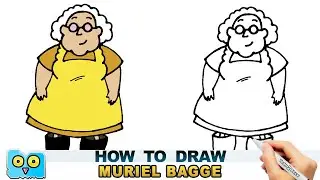 How to draw Muriel Bagge | Courage the Cowardly Dog