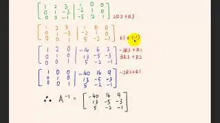1.5 Finding Inverse using Row Reduction