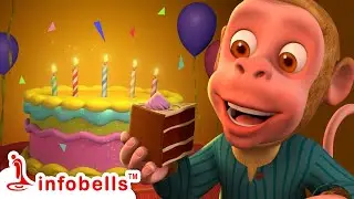 Bandar Mama Pahan Pajama -Birthday Party Song | Hindi Rhymes & Cartoons | Infobells #hindirhymes