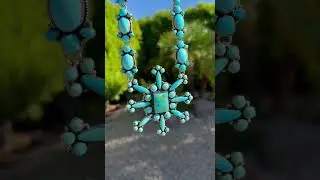 Rare FEDERICO JIMENEZ Huge Sleeping Beauty - Royston - Blue Gem turquoise necklace  #luxe