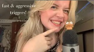 asmr | fast & aggressive triggers + rambling!!