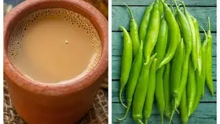 Green chilli Tea Recipe | Chilli Chai Recipe | Chilli Adrak Chai Recipe | Inji Milagai Tea