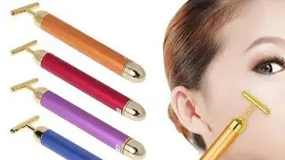 24k Gold Vibration Facial Roller Massager