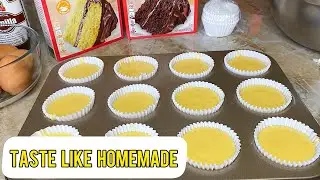How to elevate your box cake mix to taste like homemade #boxcake #cakemix #cake 