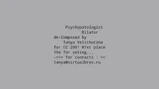 Tanya Velichutina - psychopatol. dilator / tv_dilator.xm (2001)