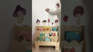 ZEEKOHOME Kids Reading Nook Makeover 🍄☁️ | Soft Padded Wall Panels + Mushroom & Cloud Decals