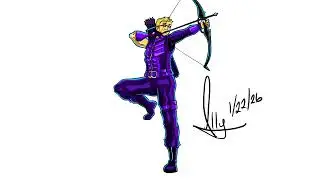 Hawkeye Time-lapse #art #marvel #hawkeye