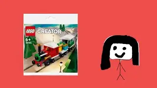 building the Lego winter holiday train
