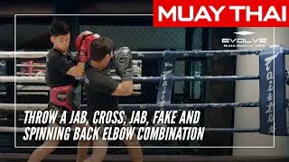Muay Thai | How To Throw A Jab, Cross, Jab, Fake And Spinning Back Elbow Combination