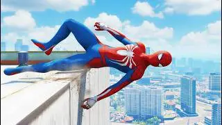 SPIDER-MAN CRAZY JUMPS/FALLS #79 (GTA 5 Spiderman Fails)