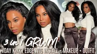 3 IN 1 GRWM | *NEW* KINKY HAIRLINE WIG INSTALL + MAKEUP +OUTFIT+FRAGRANCE|JUNODA HAIR X ALWAYSAMEERA