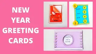 Happy new year card  2021 I new year card making handmade easy I how to make new year greeting card