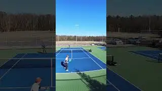 serve return winner  #tennis #court #casualtennis #tennisshot #sports #3sets #forehand #server