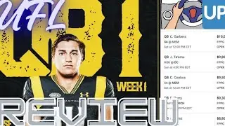 UFL #DFS #Week 1 Review.