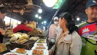 Amazing Cambodian country and street foods at Odongk Market | Plenty of Real Khmer Country Foods