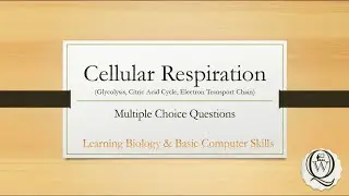 Cellular Respiration | Multiple Choice Questions | Solved | Inter Level