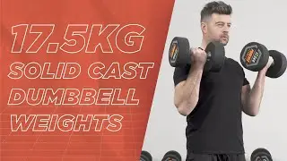 Phoenix Fitness 17.5kg Rubber Cast Dumbbells