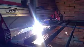 Testing the Logix D-THC (Digital Torch Height Control) on the Logix CUT2400 CNC plasma table