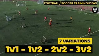 7 Small-Sided Games for Your Next Soccer Training Session | 1v1, 2v1, 1v2, 2v2, 3v2 Coaching Ideas