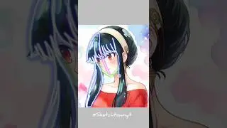 Drawing Yor Forger ✍️👀#howtodraw #animetutorial #メイキング