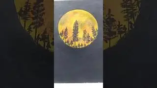 Moon painting #art #painting #ytshorts #shortfeed #shorts