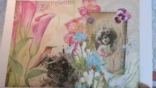 SOLD - SWEET ELEGANCE / DT JUNK JOURNAL FOR CALICO COLLAGE APRIL 2017