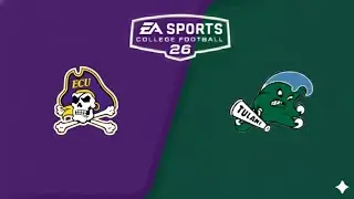 EA SPORTS College Football 26 (week seven) East Carolina at Tulane simulation.