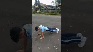 praktek pjok melakukan push up 1 menit lari bolak balik 1 menit dan juga sit up 1 menit