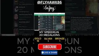 I Earned 20 Speedrun Medallions! (18 Gold, 1 Silver, 1 Bronze) 🔥 #flyhawk86 #speedrun