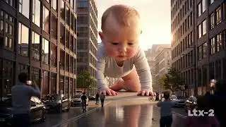 Giant Baby Walks Through the City _Real Or CGI?😨