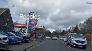 Driving Scotland Peebles Scotland to Edinburgh by back roads .