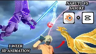 NARUTO VS SASUKE LIVE ACTION ,3d in blender and VFX is capcut edit #naruto #boruto #jalexrosa