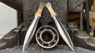 Forging Elden Ring Throwing Daggers out of a big old bearing!