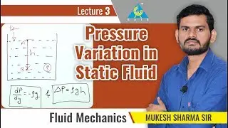 Pressure Variation in Static Fluid | Lecture 3 | Fluid Mechanics
